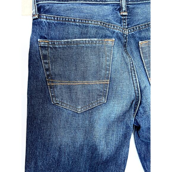 Abercrombie mens size 30 X 32 jeans slim straight some distress on ankless - Picture 10 of 11